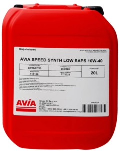 AVIA Speed Synth LOW SAPS 10W40  20L